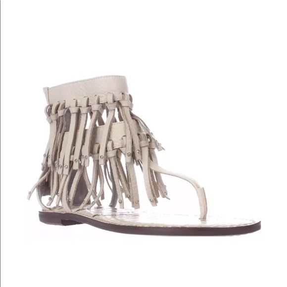 Sam Edelman Shoes - SAM EDELMAN Leather Sandal 6.5 Griffen Fringe